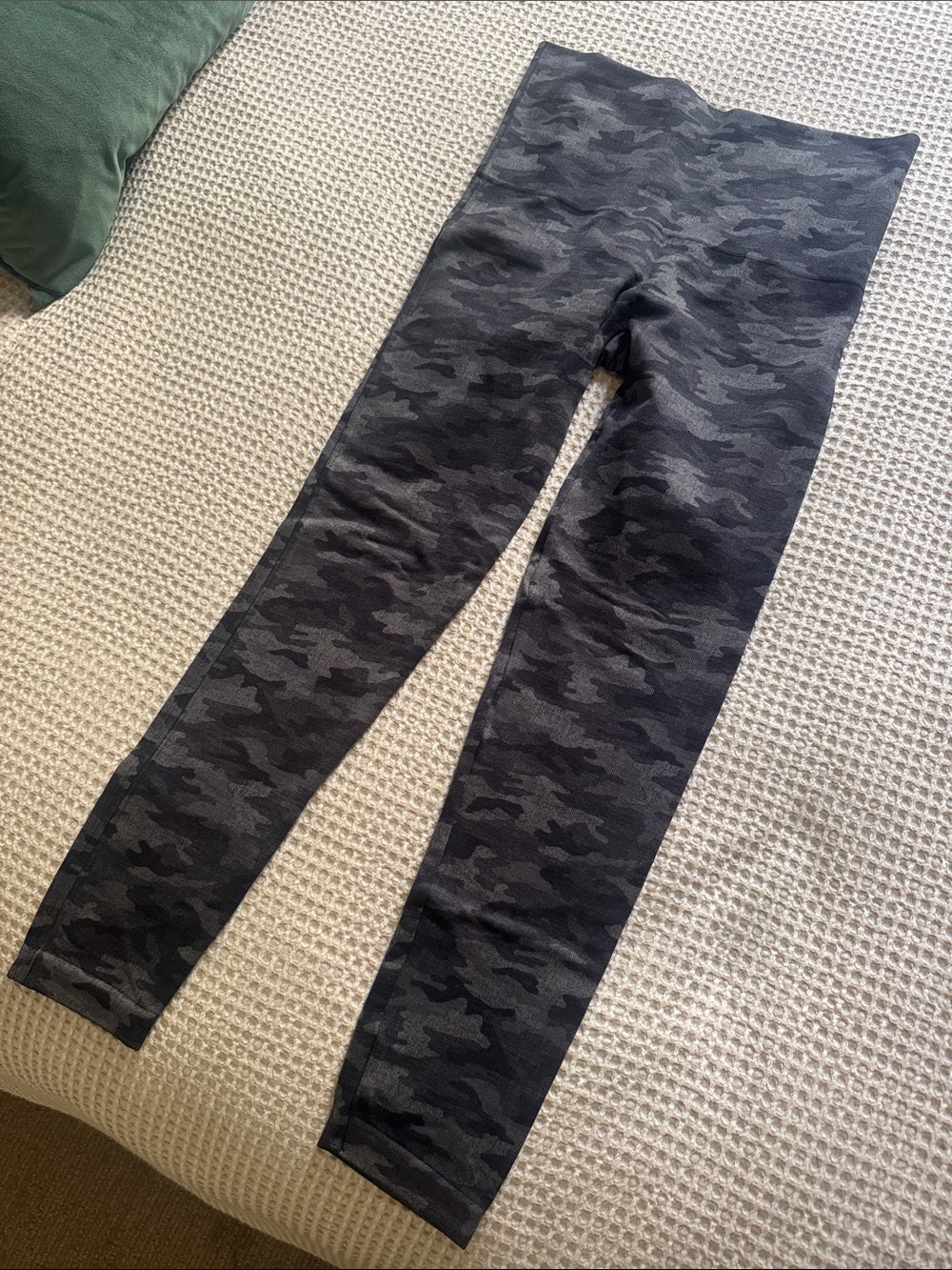 SPANX Black & Gray Camo High-Waist Leggings